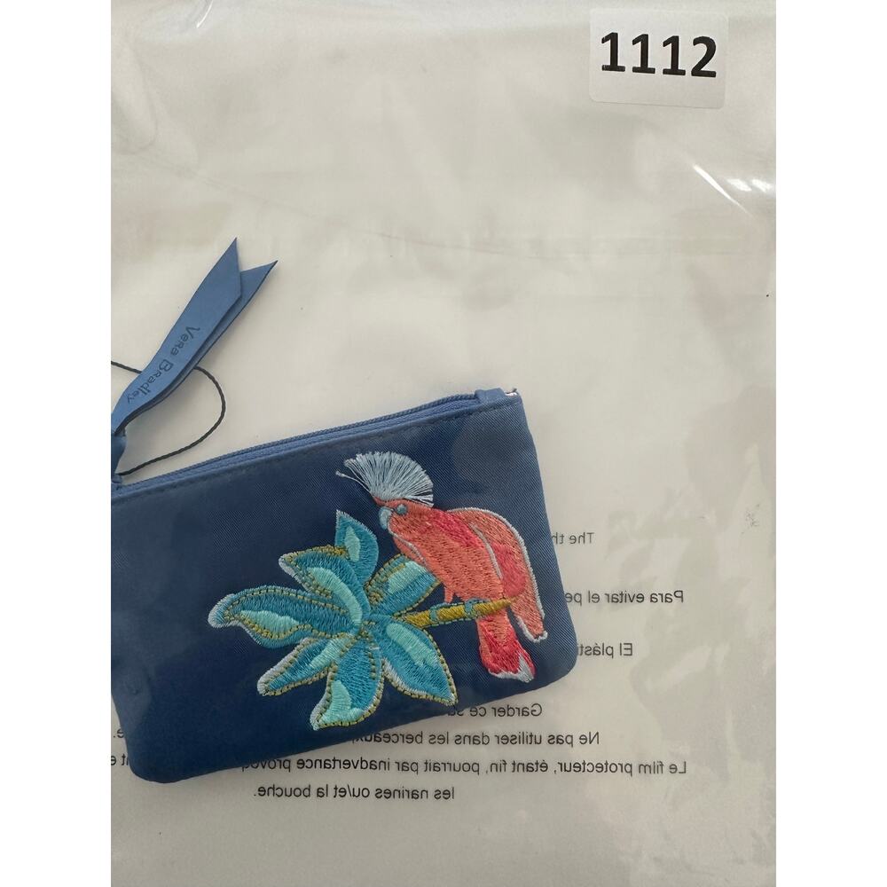 Vera Bradley Zip ID Case - Rain Forest Canopy Blue - Picture 7 of 8